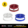 Gamma2 Gamma Seal Lid 3pk Combo for Utility Buckets - Fits 3.5, 5, 6 & 7 gallon buckets, Red, White & Blue, Made in USA 🍁 All In One Marketplace Canada