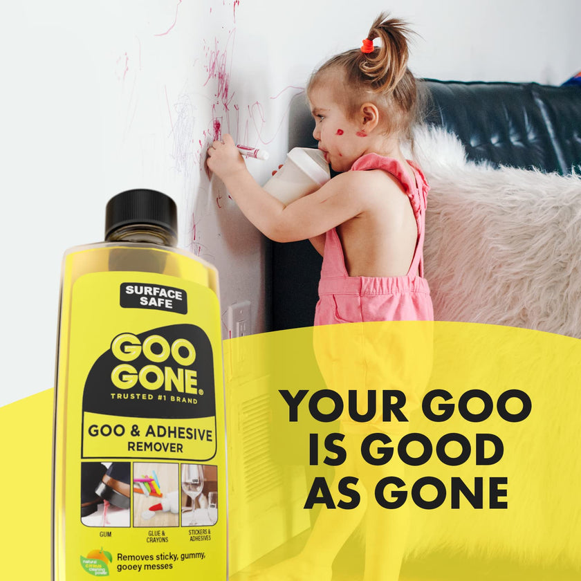 Goo Gone Adhesive Remover - 2 Pack - 8 Ounce - Surface Safe Adhesive Remover Safely Removes Stickers Labels Decals Residue Tape Chewing Gum Grease Tar Crayon Glue 🍁 All In One Marketplace Canada