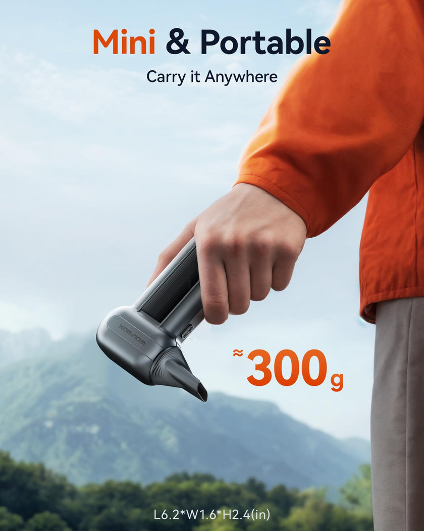 WOLFBOX MF100 Compressed Air Duster-150000RPM Super Power Cordless Air Duster, Rechargeable Brushless Motor Durable Blower, 3-Gear Adjustable Dust Blower for Computer, Keyboard, Outdoor, House and Car 🍁 All In One Marketplace Canada