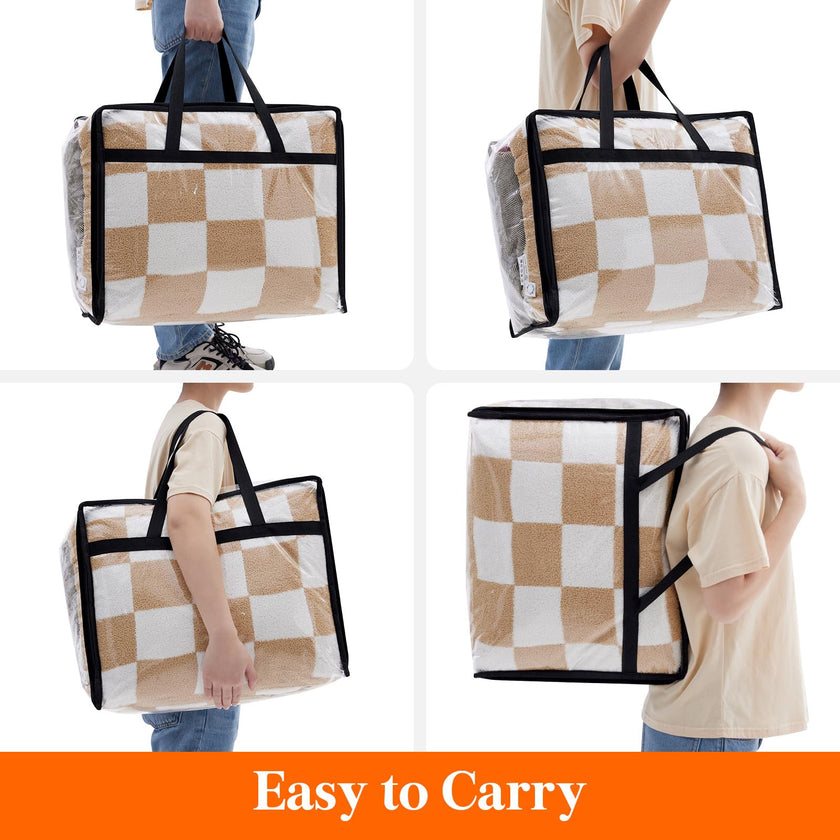 Lifewit 4 Pack Clear Clothes Storage Bags, 40L Plastic Blanket Storage Bags, Vinyl Foldable Moving Bags with Zipper, Closet Organizers and Storage Containers for Bedding, Duvet, Comforter 🍁 All In One Marketplace Canada
