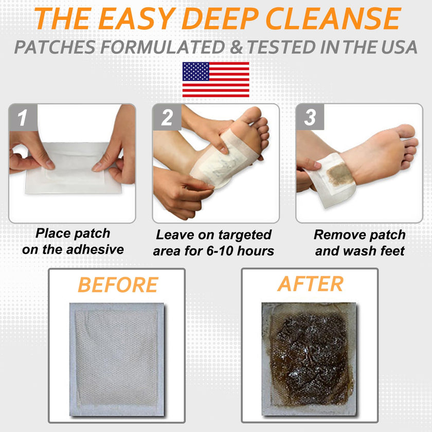 Dr. Entre's Foot Patch: Deep Cleansing Foot Pads | Effective Premium Turmeric & Ginger Foot Patches | 20 Pack 🍁 All In One Marketplace Canada