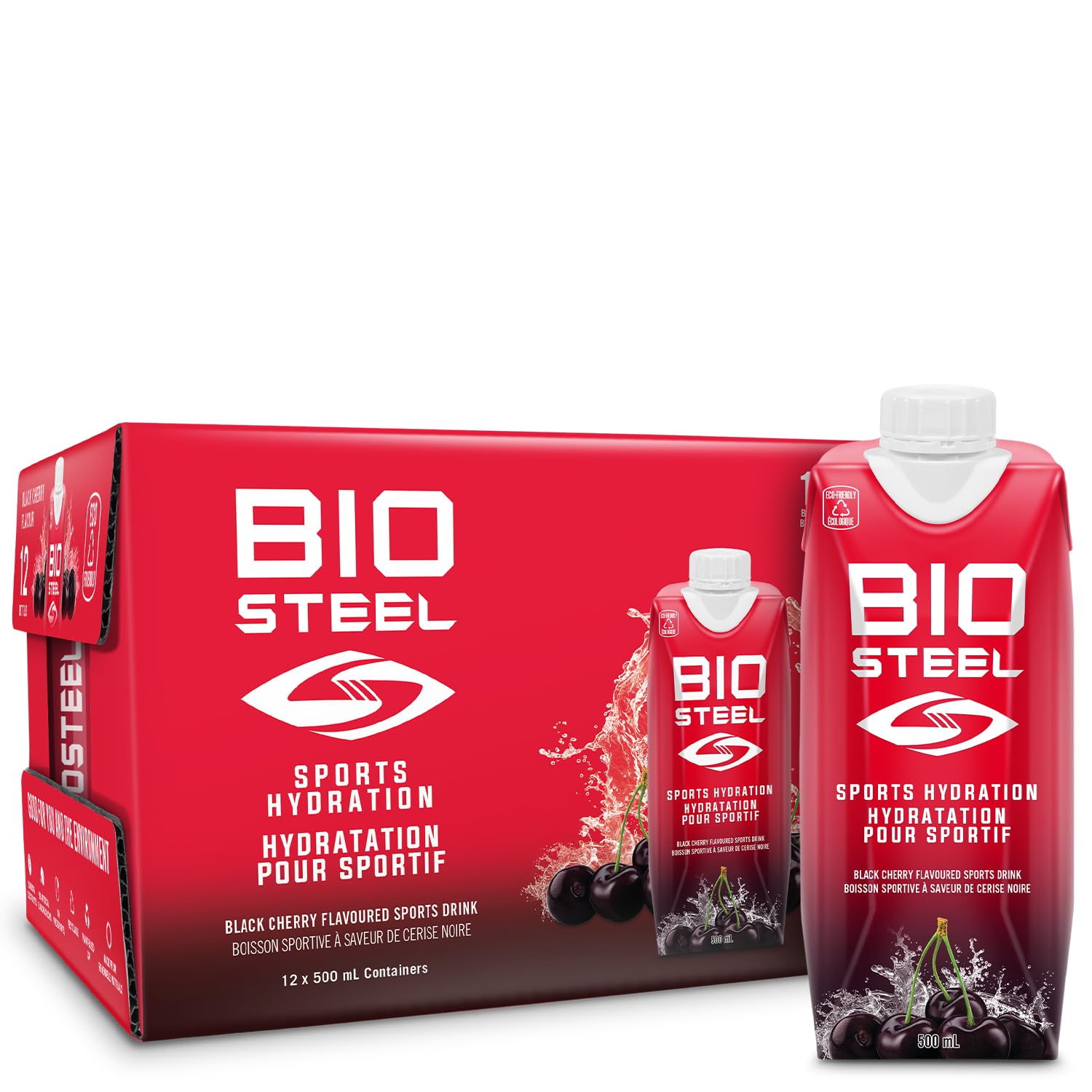 BioSteel Electrolyte Sports Drink, Black Cherry, 12-Pack, Zero Sugar 🍁 All In One Marketplace Canada