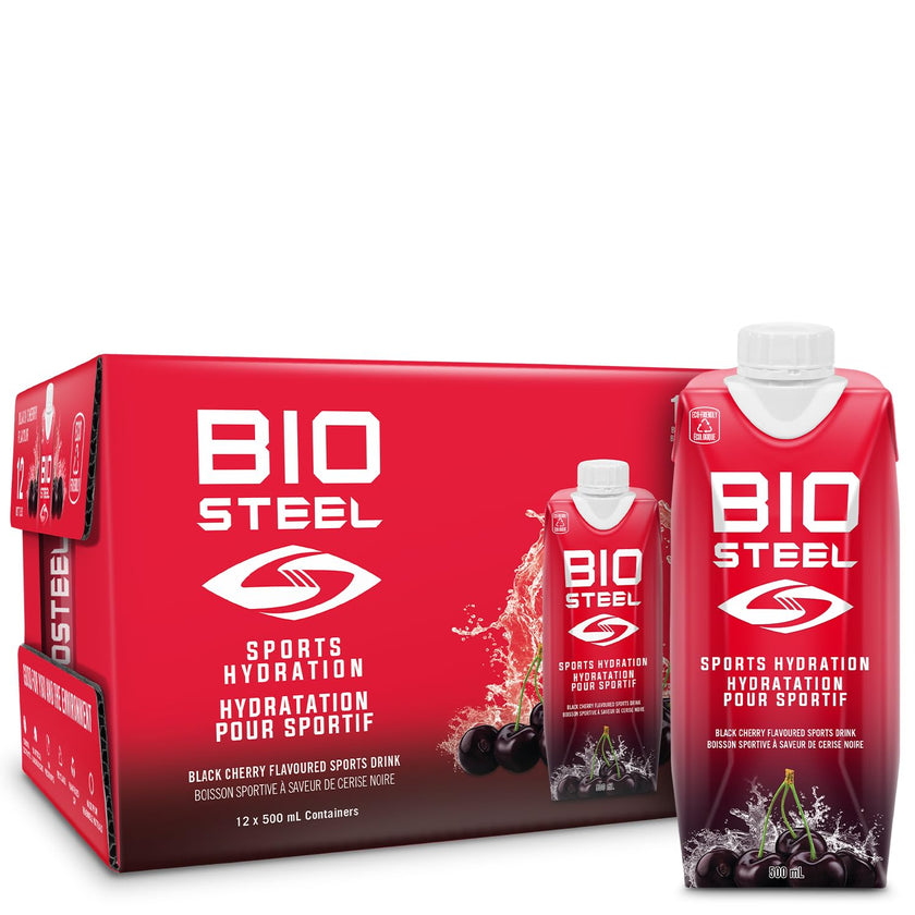 BioSteel Electrolyte Sports Drink, Black Cherry, 12-Pack, Zero Sugar 🍁 All In One Marketplace Canada