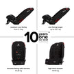 Diono Radian 3R, 3-in-1 Convertible Car Seat, Rear & Forward Facing, 10 Years 1 Car Seat, Slim Design Fits 3 Across, Jet Black 🍁 All In One Marketplace Canada