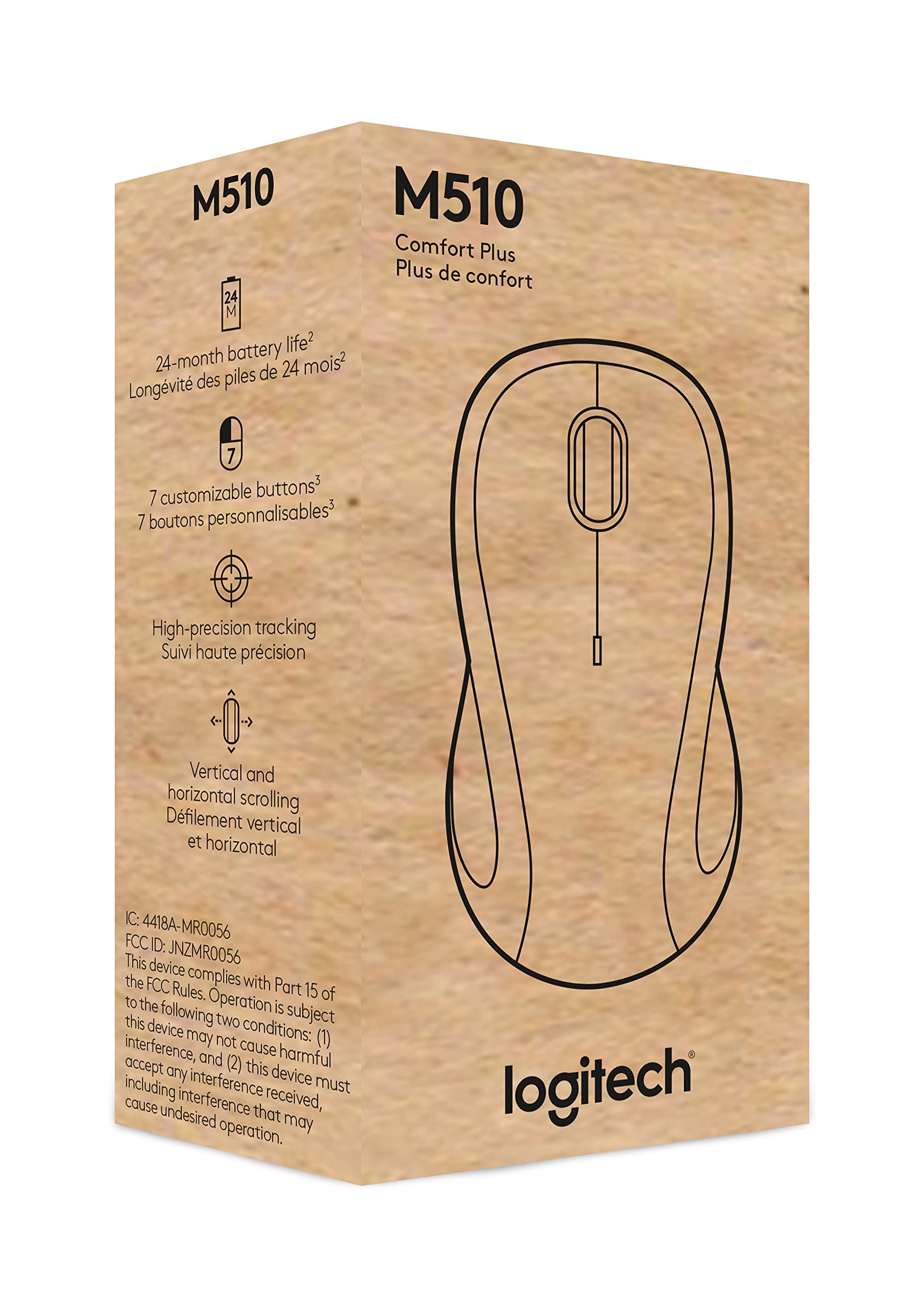 Logitech M510 Wireless Computer Mouse for PC with USB Unifying Receiver - Graphite 🍁 All In One Marketplace Canada