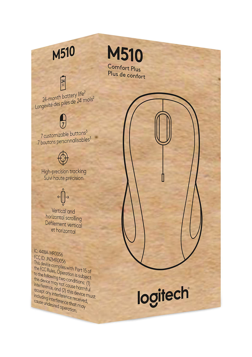Logitech M510 Wireless Computer Mouse for PC with USB Unifying Receiver - Graphite 🍁 All In One Marketplace Canada