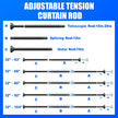 Ausemku Shower Curtain Rod Tension - 32-80 Inch Never Rust Non-Slip Spring Tension Curtain Rod No Drilling Stainless Steel Curtain Rod Use Bathroom Kitchen（Black） 🍁 All In One Marketplace Canada