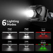 Lepro Rechargeable Headlamp 2-Pack, 2000 Lux Super Bright LED Head Torch with Red Light, 6 Modes USB Charging Waterproof Headlight, Lightweight Hard Hat Compatible Light for Camping, Hiking, Running 🍁 All In One Marketplace Canada