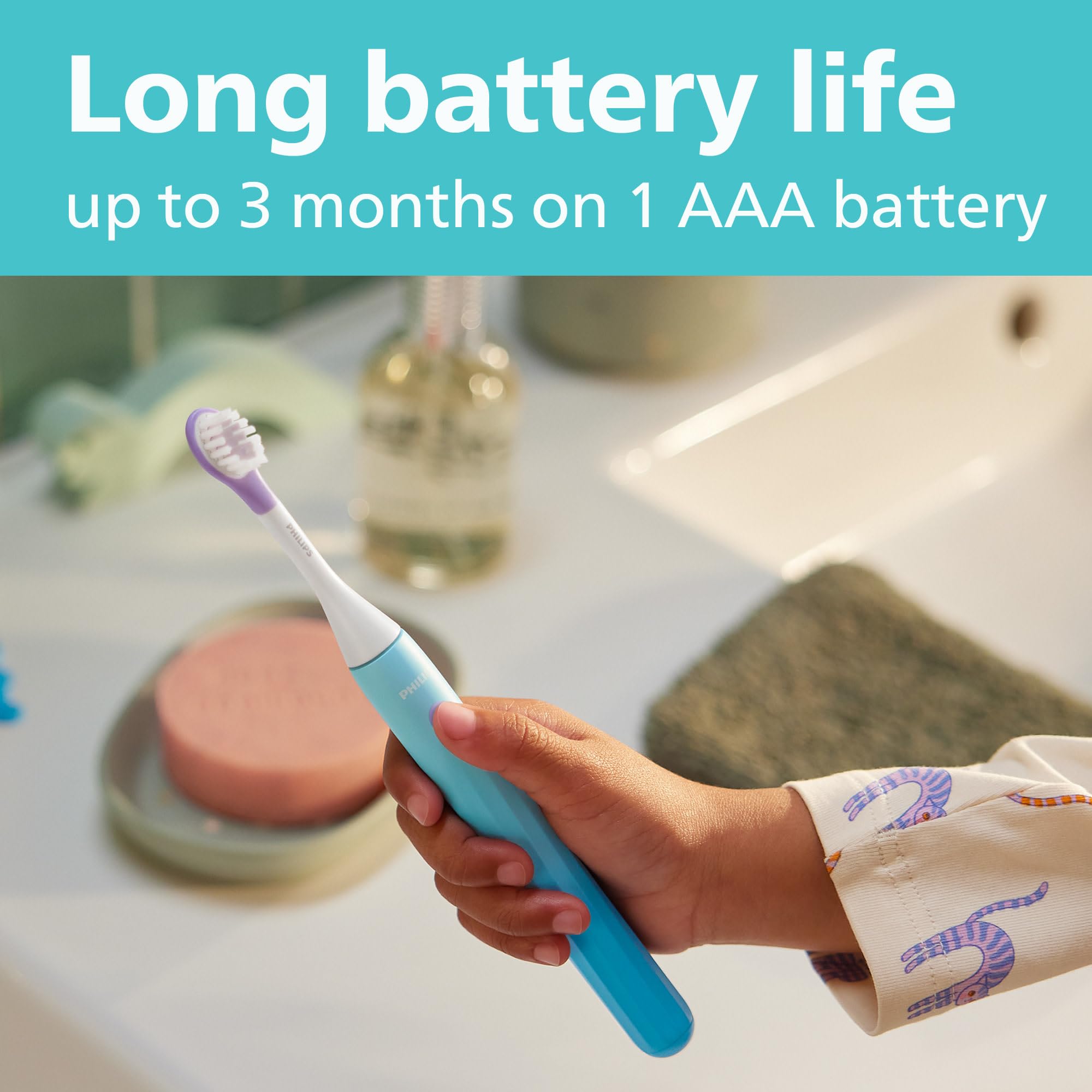 Philips One for Kids by Sonicare Battery Electric Toothbrush, Blue, HY1130/02 🍁 All In One Marketplace Canada