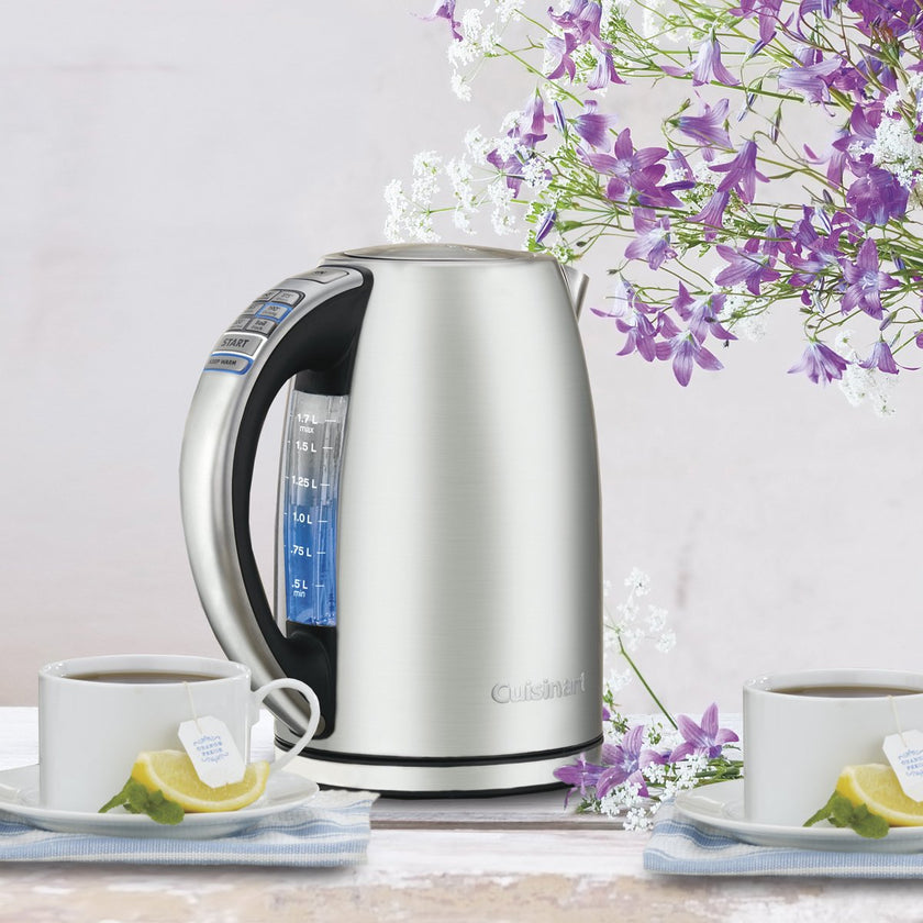 Cuisinart PerfecTemp 1.7L Cordless Electric Tea Kettle, 1500W Fast Heat-Up, 6 Preset Temperatures, 30-Min Keep Warm, Stay-Cool Nonslip Handle, Brushed Stainless Steel (CPK-17C) 🍁 All In One Marketplace Canada