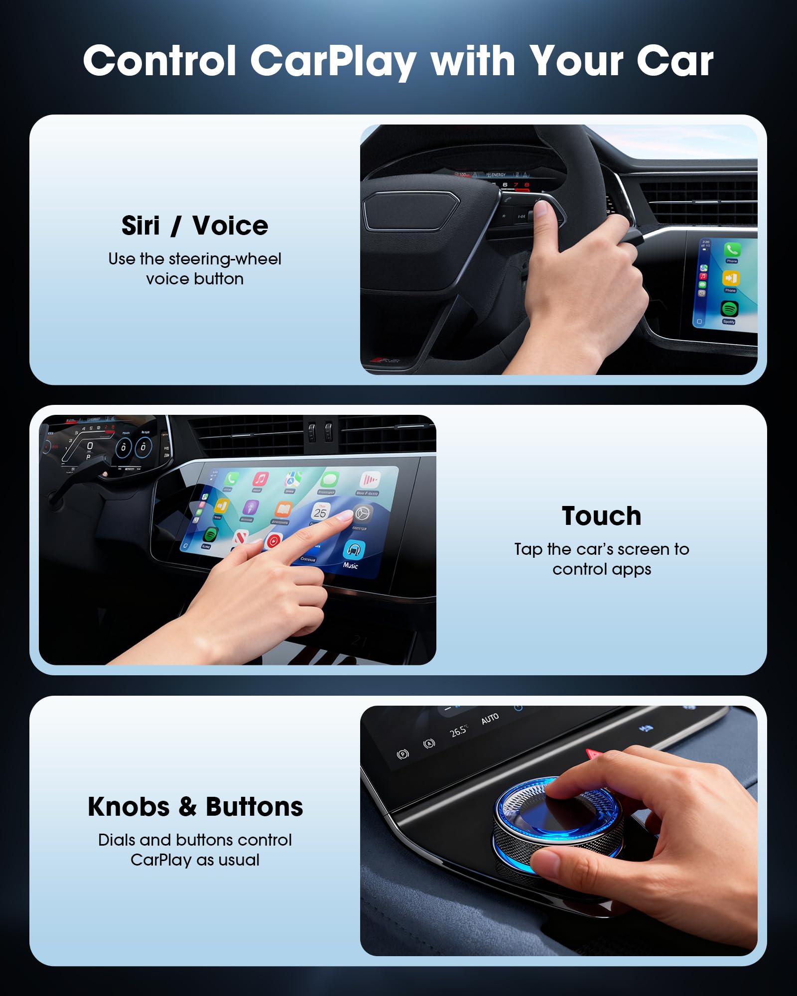 Wireless CarPlay Adapter 2025 Upgrades Wired CarPlay to Wireless, Seamless, Fast, Stable, Automatic Connection, Suitable for 2016 and Later Cars Apple's Car Play Adapter, Supports GPS 🍁 All In One Marketplace Canada