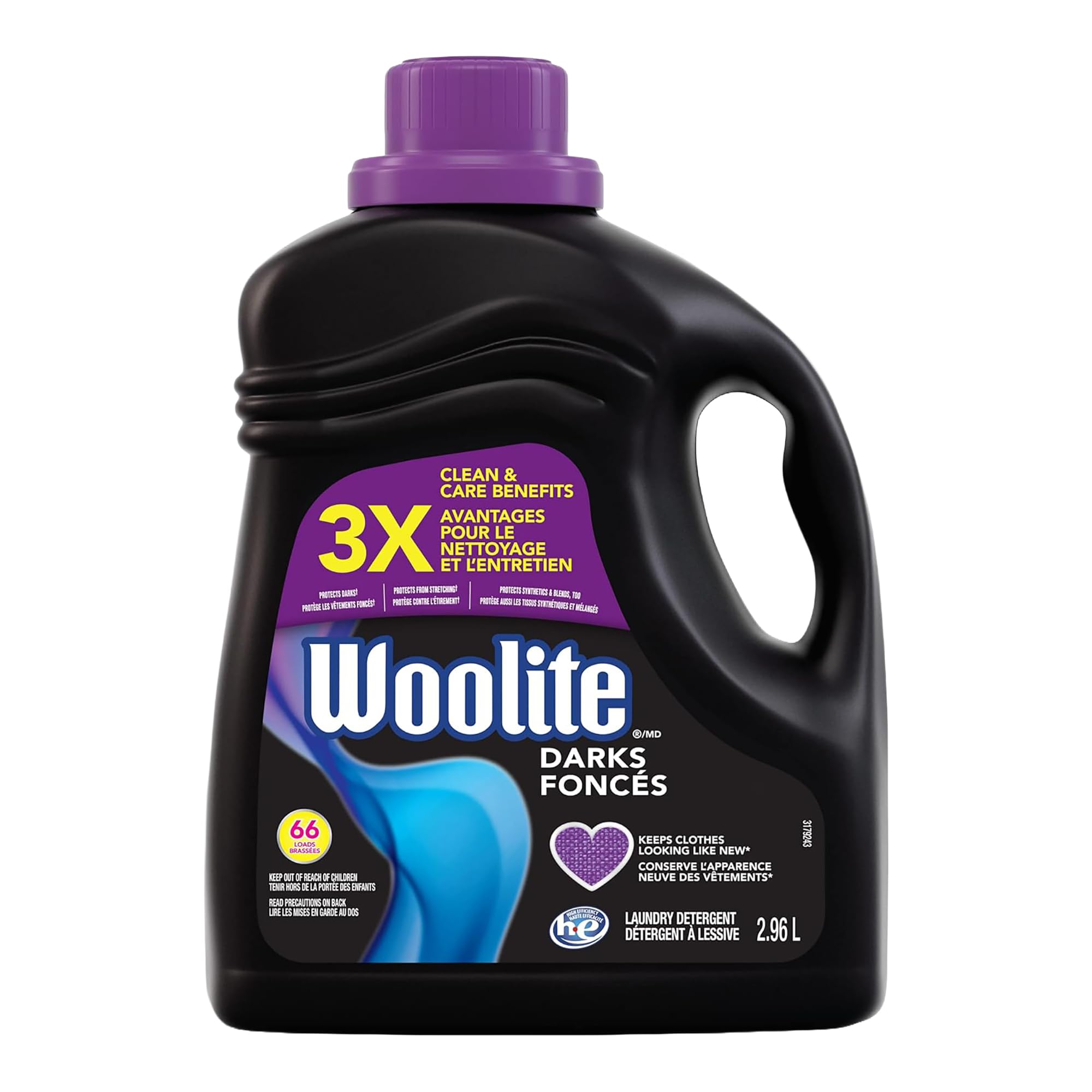Woolite Darks Laundry Detergent for Dark Clothing; 2.96 L, 66 Loads; Helps Keep Clothes Looking Like New with Advanced Care & Fabric Guard Complex; Protects from Fading & Pilling Up 20 Washes 🍁 All In One Marketplace Canada