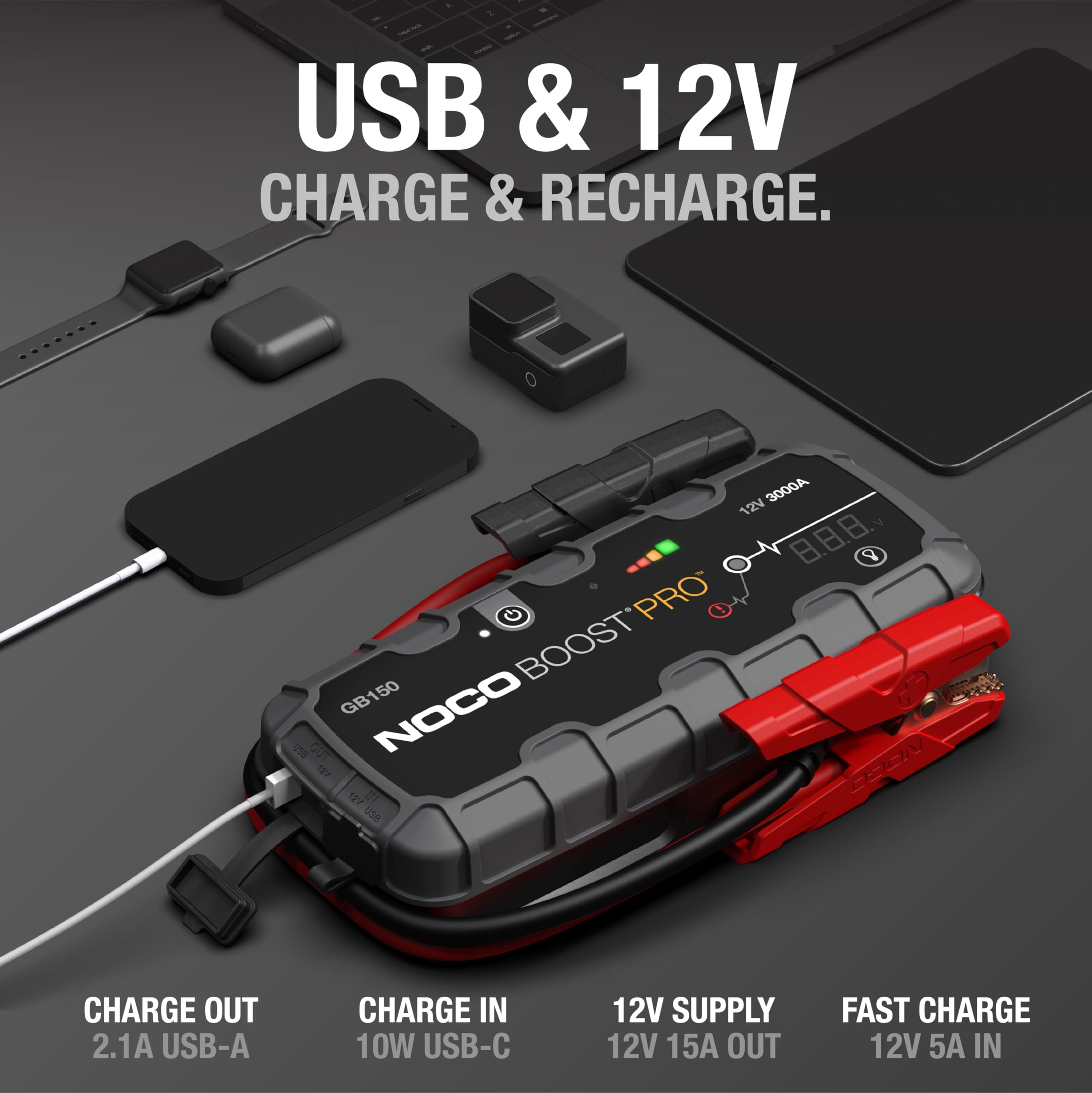 NOCO Boost GB150 3000A UltraSafe Jump Starter, 12V Lithium Battery Booster 🍁 All In One Marketplace Canada