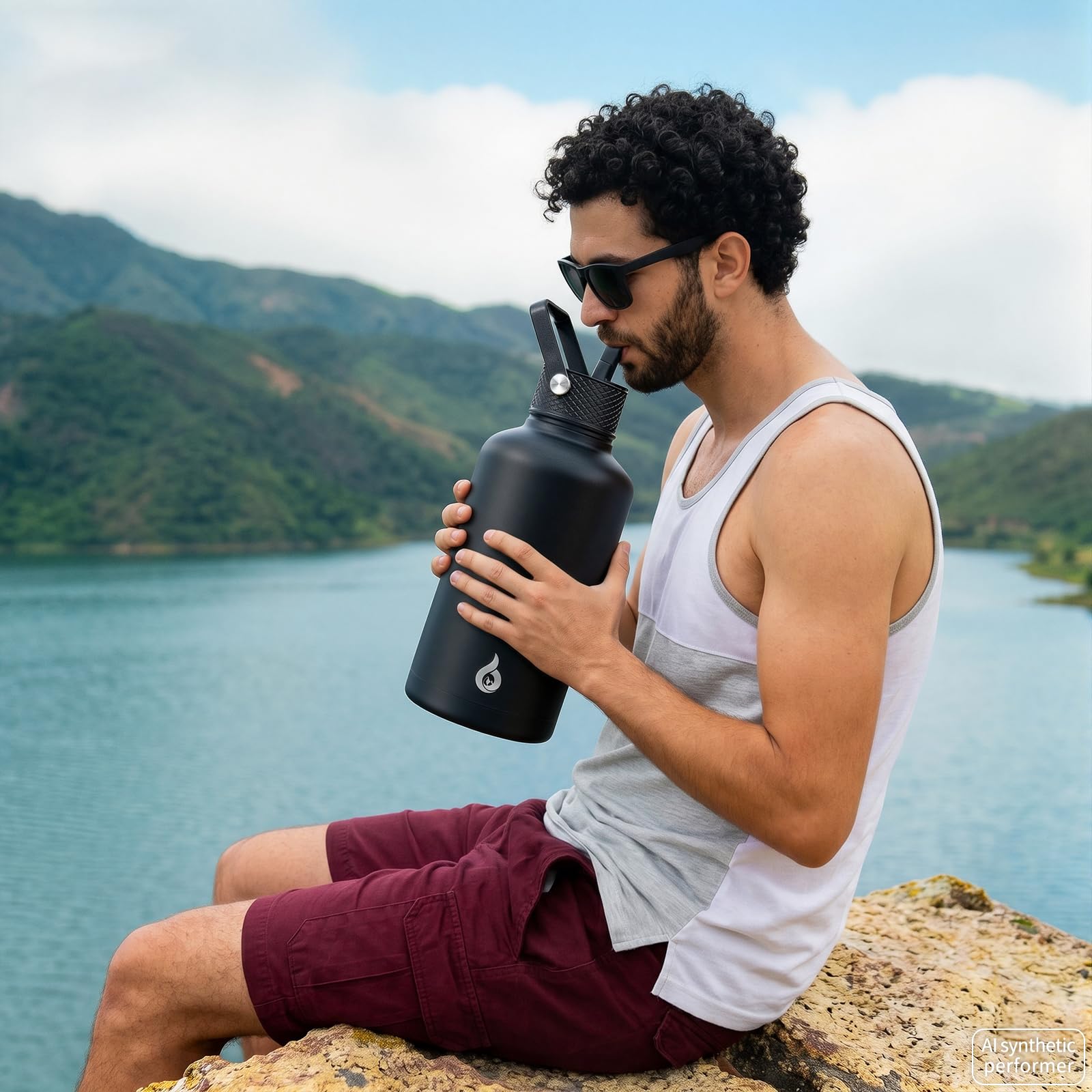 BJPKPK 64oz Insulated Water Bottle, Half Gallon Water Jug with Straw Lid 🍁 All In One Marketplace Canada