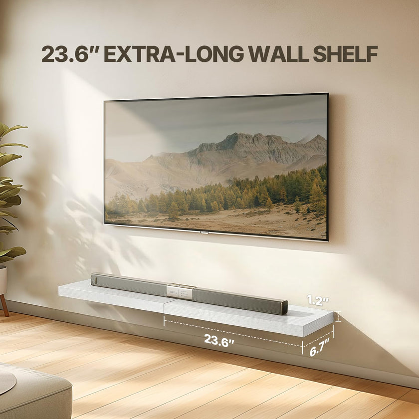 Amada 24 inch L Floating Shelves with Invisible Brackets, Set of 2, White 🍁 All In One Marketplace Canada