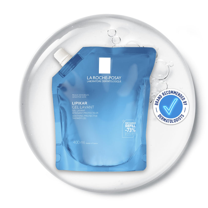 La Roche-Posay Body Wash Refill, Lipikar Cleansing & Moisturizing Gel Body Wash with Shea Butter & Niacinamide for Dry & Sensitive Skin, Soap Free, Paraben Free, 400mL Refill 🍁 All In One Marketplace Canada