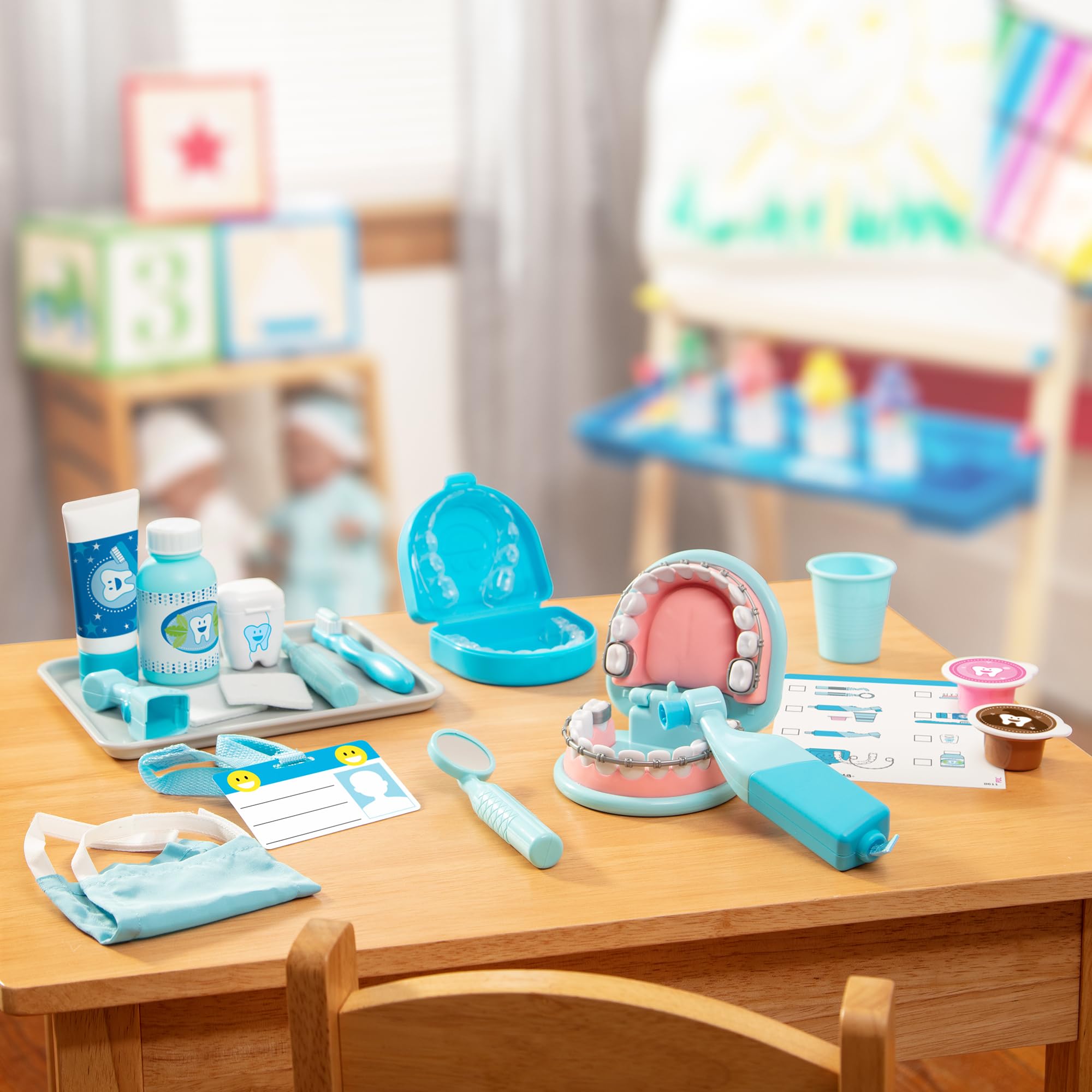 Melissa & Doug Super Smile Dentist Kit with Pretend Play Set of Teeth and Dental Accessories (25 Toy Pieces) Pretend Dentist Play Set, for Kids Ages 3+ 🍁 All In One Marketplace Canada