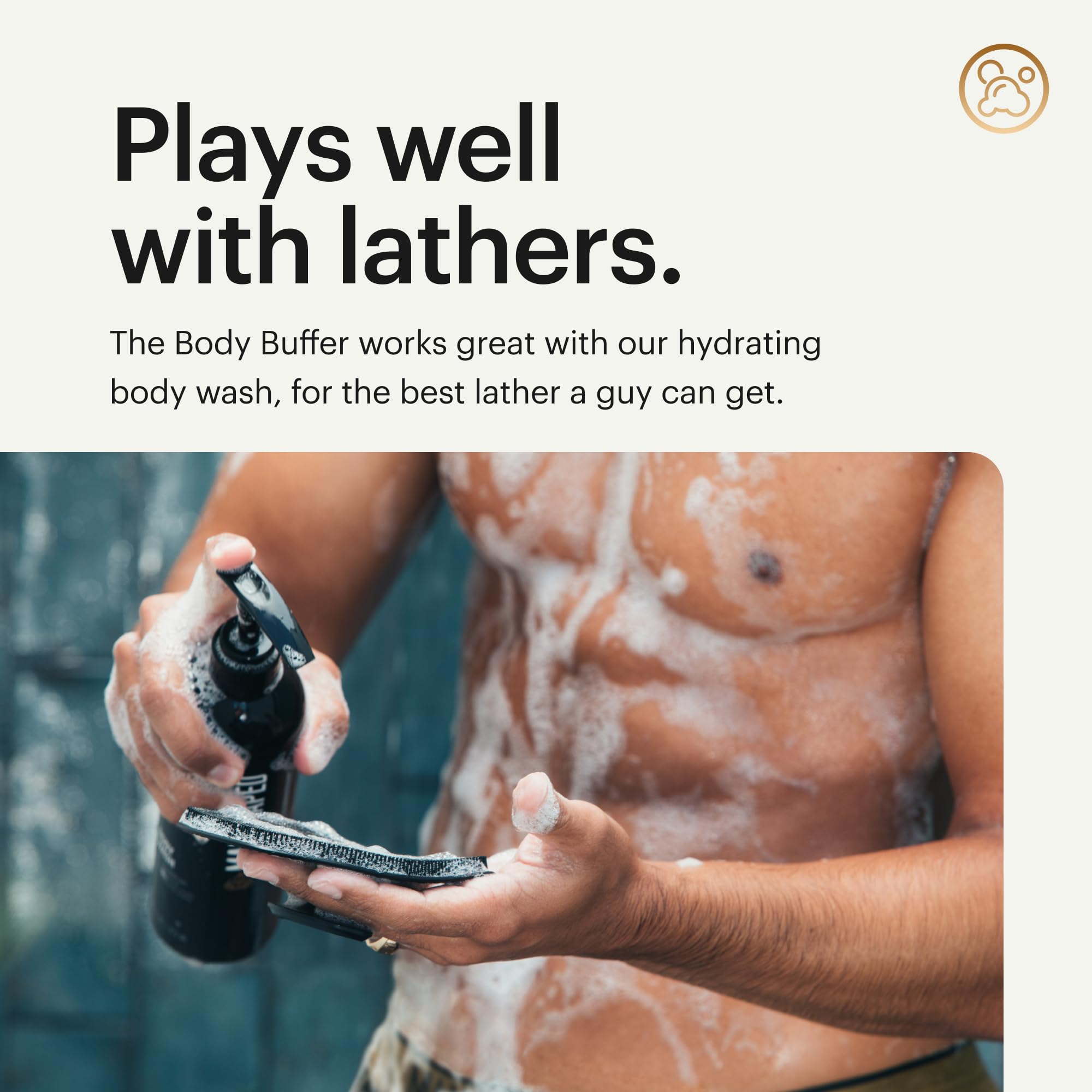 MANSCAPED® The Body Buffer Premium Silicone Scrubber for Nourishing, Cleaning & Exfoliating Your Skin - Lather Boosting Bristles with Ergonomic No-Slip Handle, Long-Lasting & Easy to Clean (1-Pack) 🍁 All In One Marketplace Canada
