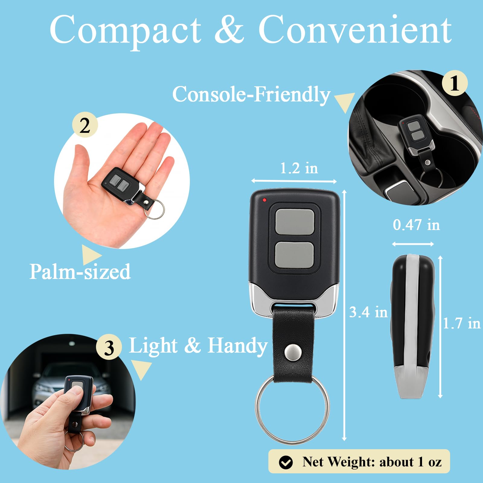 2 for LiftMaster Chamberlain Craftsman Garage Door Opener Remote 893MAX 893LM 971LM 373LM,Keychain 🍁 All In One Marketplace Canada