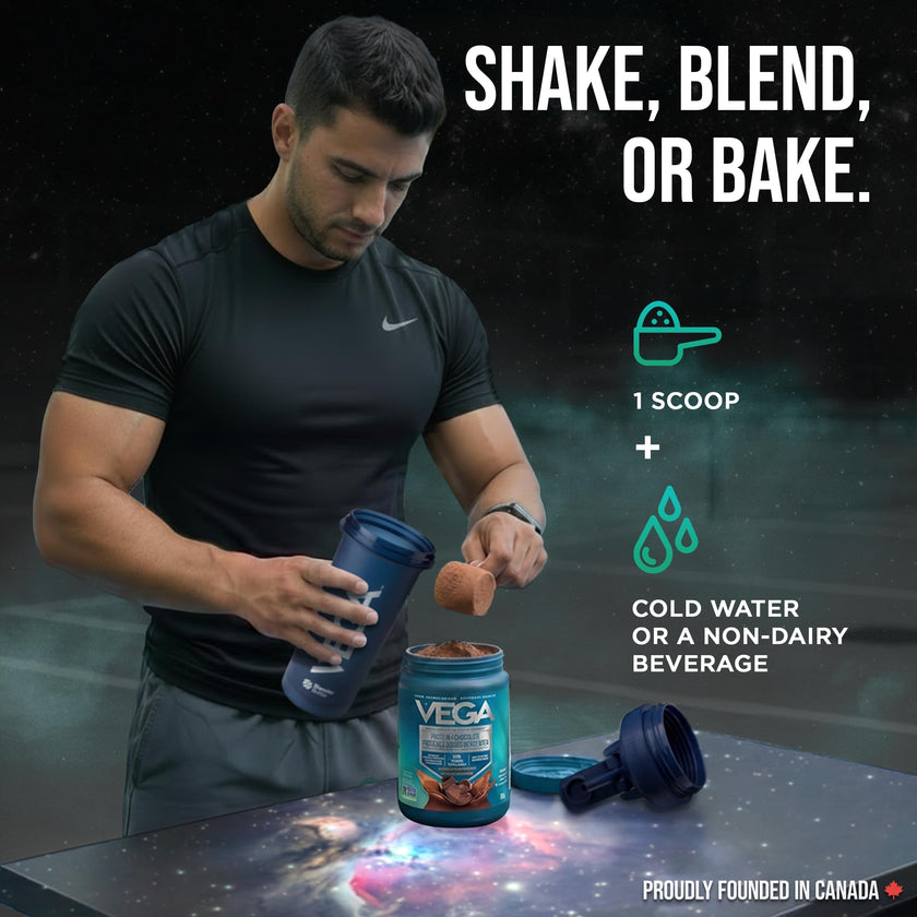 Vega Protein + Supergreens Vegan Plant Based Protein Powder – 20g Organic Pea Protein, Dairy-free, Healthy Breakfast Shake – Chocolate, 16 Servings, 521 grams (Pack of 1) 🍁 All In One Marketplace Canada