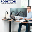 VIVO Dual Monitor up to 32 inches and 19.8 lbs per Screen, Pneumatic Arm Desk Mount, Articulating Counterbalance, VESA Stand, Classic, STAND-V002O 🍁 All In One Marketplace Canada