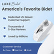 LUXE Bidet NEO 320 Plus - Warm Water, Dual Nozzle, Non-Electric Bidet Attachment for Toilet Seat, Patented Slide-in Install, 360° Self-Clean, EZ-Lift to Clean, Feminine & Rear Wash (Chrome) 🍁 All In One Marketplace Canada