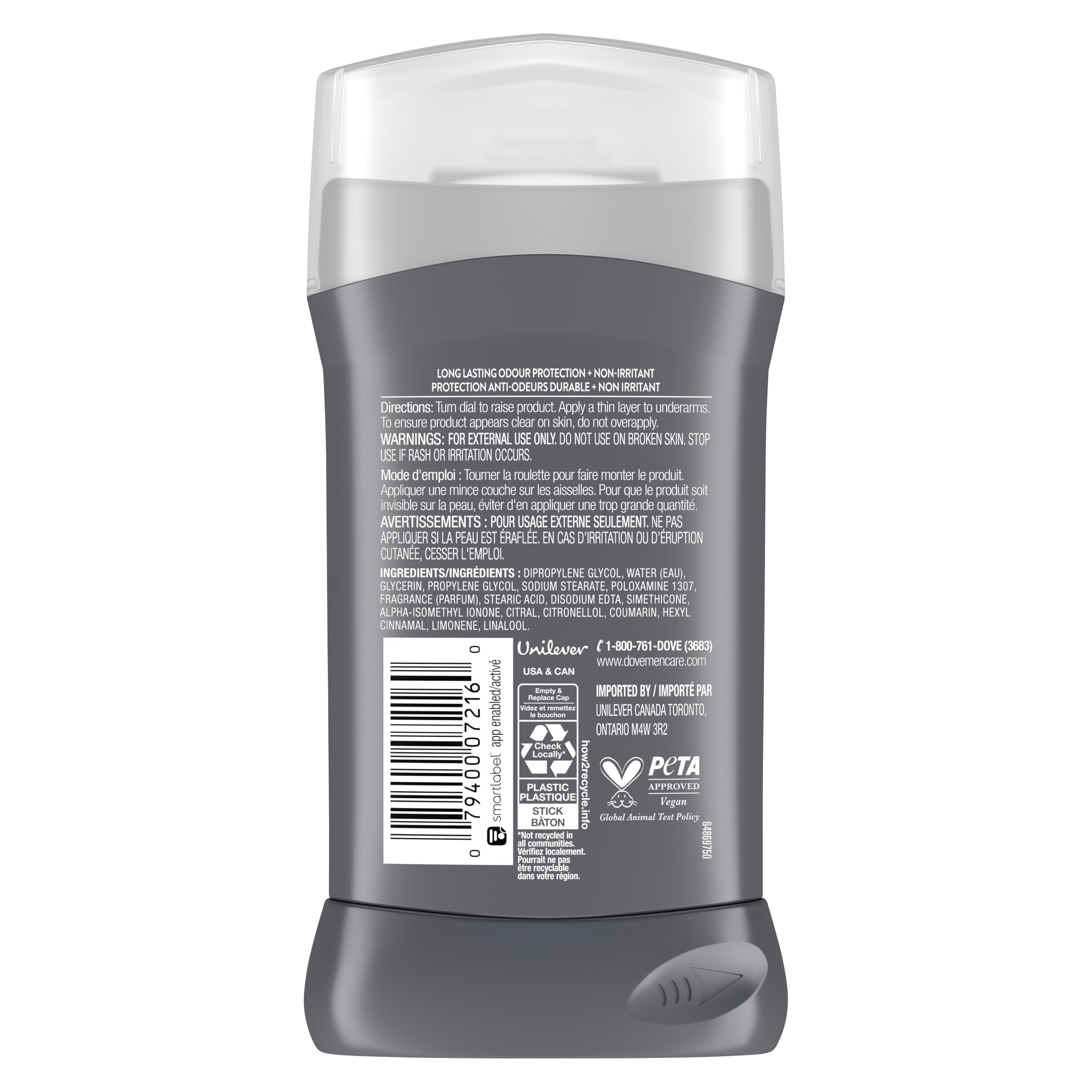 Dove Men+Care Deodorant Stick aluminum-free deodorant formula for 72H protection Clean Comfort with ¼ moisturizing cream, 85g (Pack of 4) 🍁 All In One Marketplace Canada