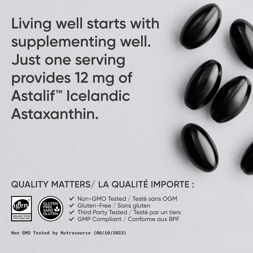 Sports Research® Triple Strength Astaxanthin Supplement from Algae w/Organic Coconut Oil - Natural Support for Skin & Eye Health - Non-GMO & Gluten Free - 12mg, 60 Softgels - 2 Month Supply 🍁 All In One Marketplace Canada