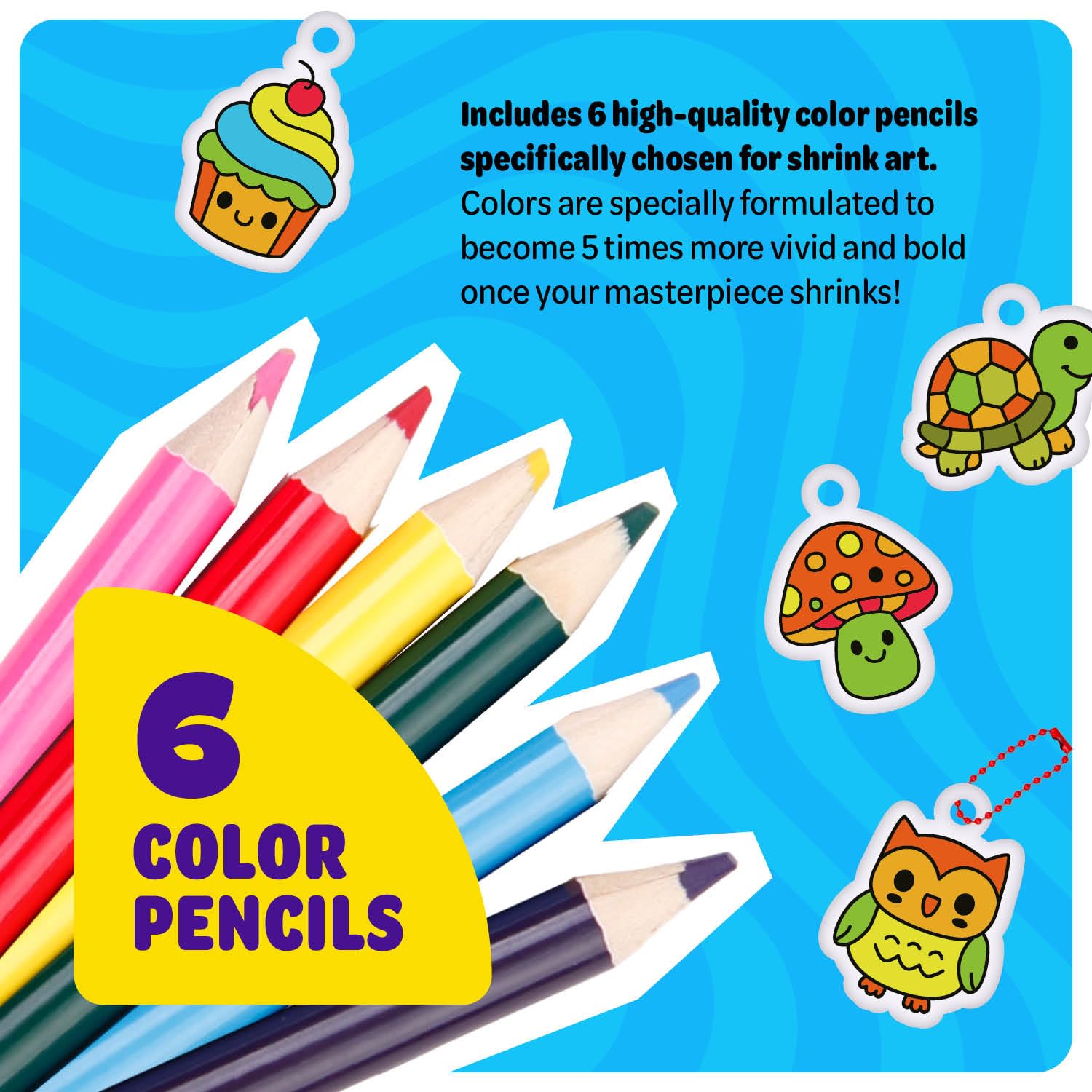 Dan&Darci Shrink Art Craft Kit for Girls and Boys Ages 6-12 - Shrink Magic Charm Making Kit with 30 Pre-Cut Shrink Plastic Templates - Kids Craft Birthday Gift for 7 8 9 10 Year Olds 🍁 All In One Marketplace Canada