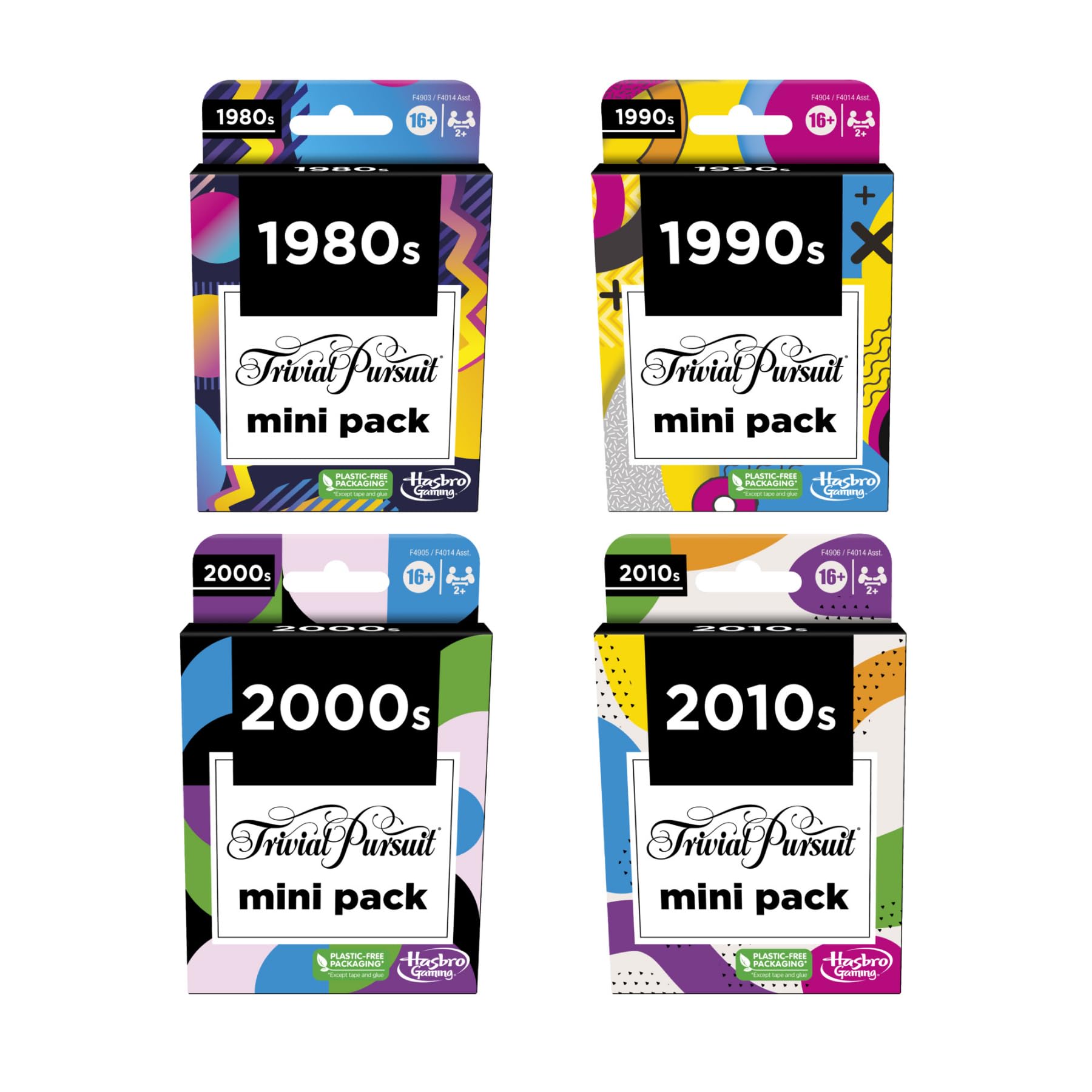 Hasbro Gaming Trivial Pursuit Mini Pack Multipack, Fun Quiz Questions for Adults and Teens Ages 16+ Includes 4 Games with 4 Decades 🍁 All In One Marketplace Canada