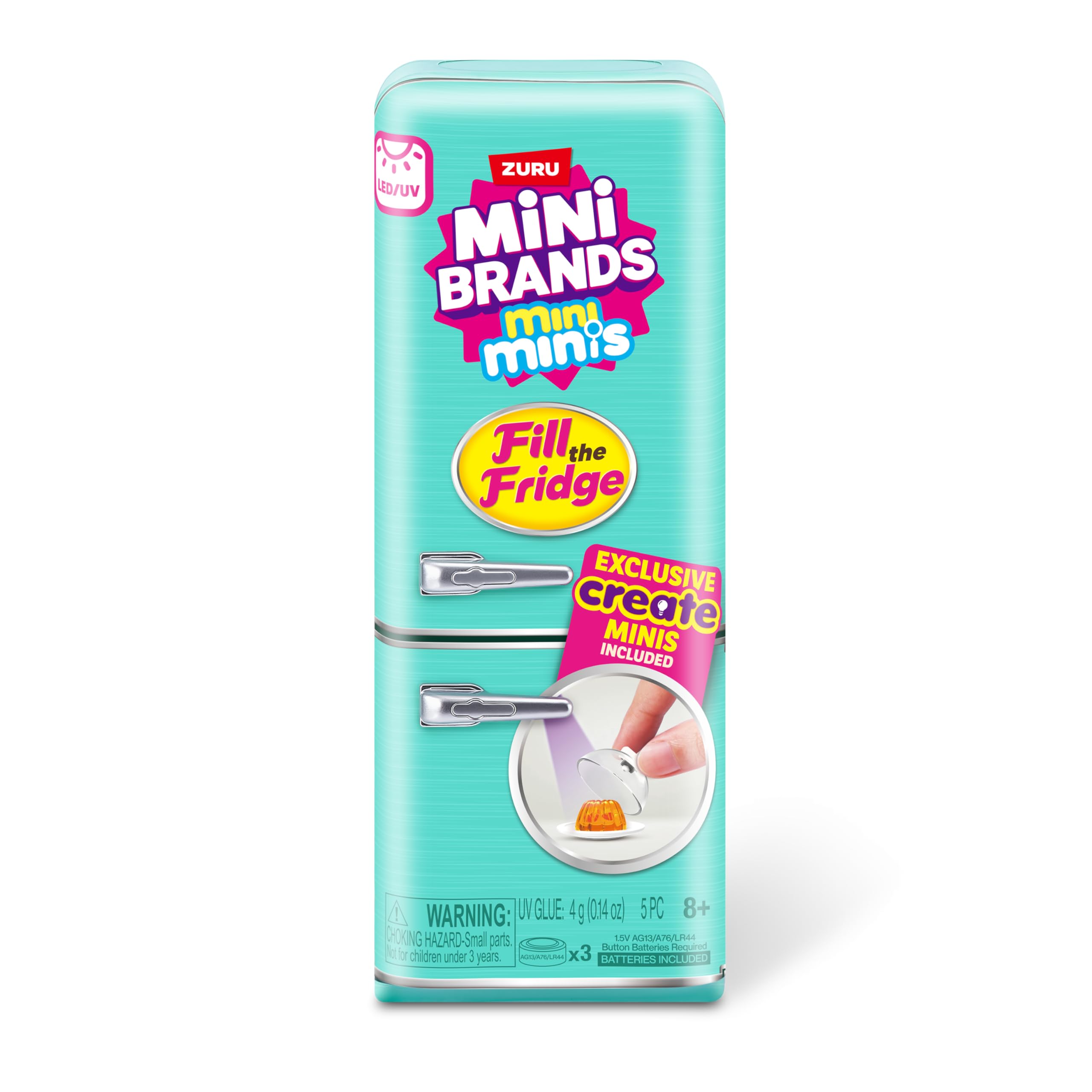 Mini Brands Fill The Fridge Playset w/UV Light by ZURU, Collectibles, DIY, Resin Play, Exclusive Recipe, NOT Edible, 8+ 🍁 All In One Marketplace Canada