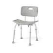 Medline Bath Chair with Back, Shower Chair has Height Adjustable Legs, Tool-Free Assembly, Shower Seat with Suction Cup Feet, Gray 🍁 All In One Marketplace Canada
