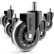Office Chair Caster Wheels Replacement Rubber Chair Casters (Set of 5), 3 Inch Heavy-Duty Office Chair casters for Hardwood Floors Carpet and Tile Floors Universal fit 🍁 All In One Marketplace Canada