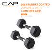 CAP Barbell 10 LB Coated Hex Dumbbell Weight Pair with Padded Grip 🍁 All In One Marketplace Canada