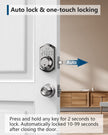 TEEHO TE001 Keyless Entry Door Lock with Keypad - Smart Deadbolt Lock for Front Door with 2 Keys - Auto Lock - Easy Installation - Satin Nickel 🍁 All In One Marketplace Canada