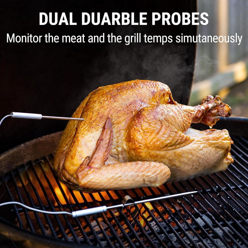 TempPro TP20 500FT Wireless Digital Thermometer with Dual Temperature Probe, Digital Cooking Food Thermometer Wireless for Smoker BBQ Grill Thermometer Beef Steak Turkey Thermometer 🍁 All In One Marketplace Canada