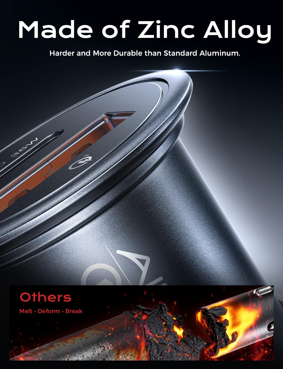 AINOPE 67.5W Mini Cigarette Lighter Adapter, [True Dual Fast Charge] Car Charger USB C Fast Charger, USB C Car Charger, Aero-Grade Metal 12V USB Outlet for iPhone 17 16 Pro Max Air Samsung Android 🍁 All In One Marketplace Canada