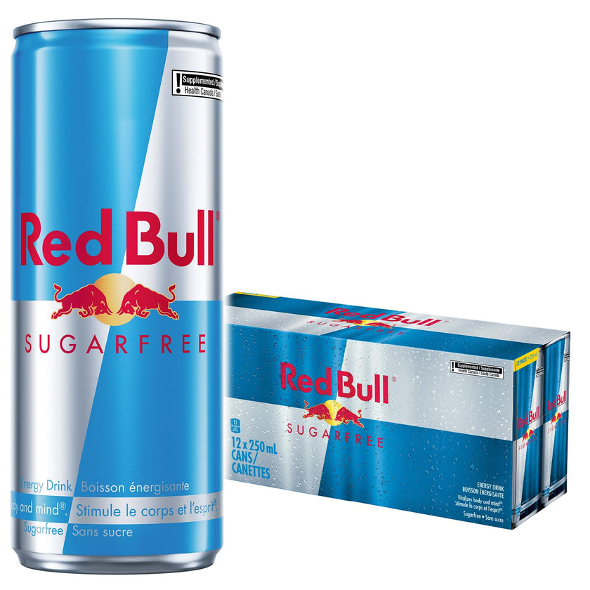 Red Bull Energy Drink, Sugar Free, 250ml (12 pack) 🍁 All In One Marketplace Canada