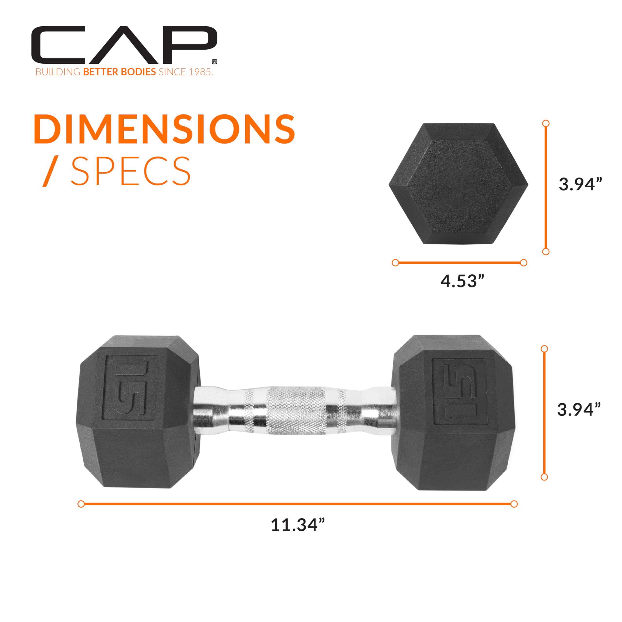 CAP Barbell 15 LB Pair Coated Hex Dumbbell Weight 🍁 All In One Marketplace Canada