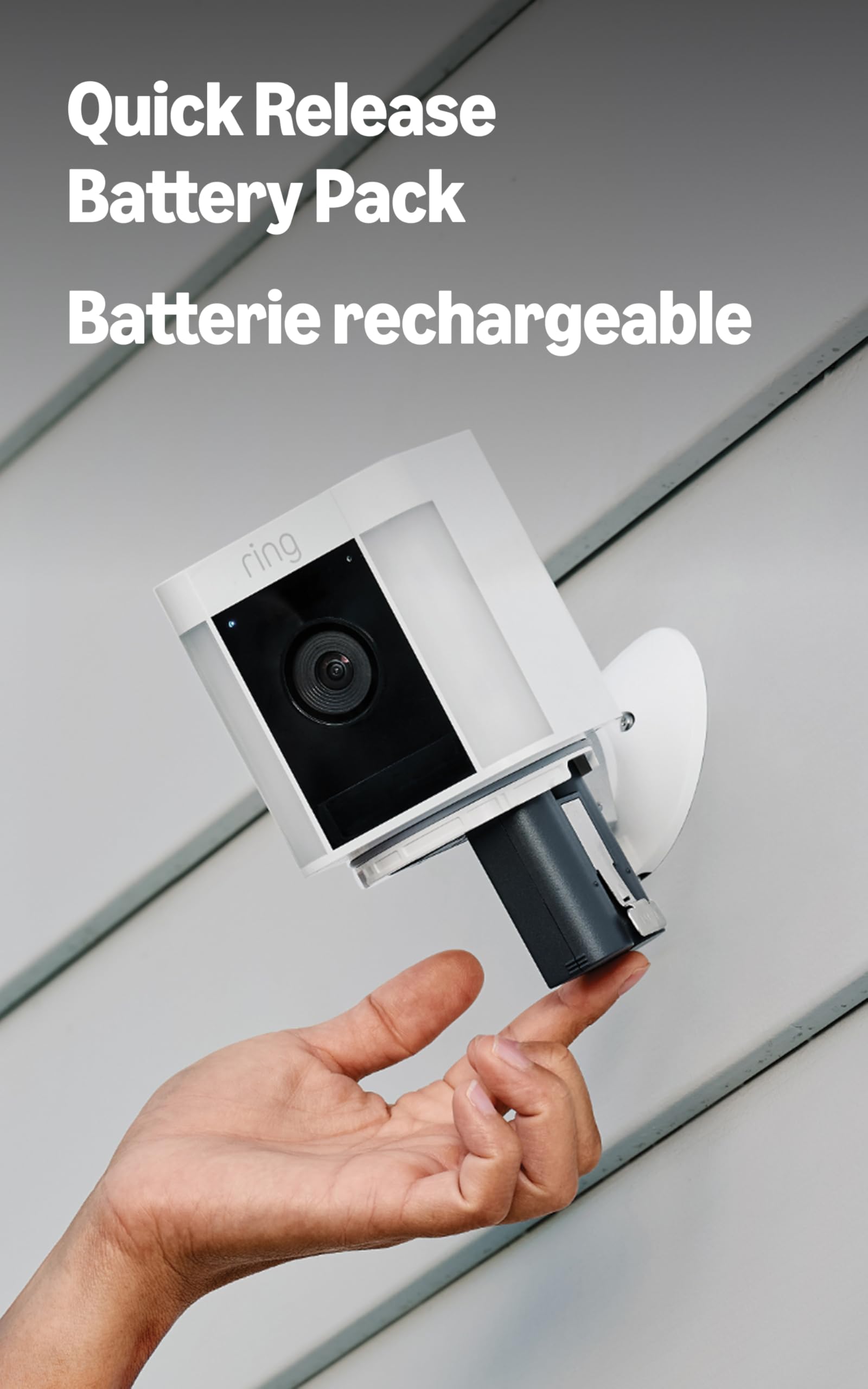 Ring Spotlight Cam Plus, Battery | Two-Way Talk, Colour Night Vision, and Security Siren - White 🍁 All In One Marketplace Canada