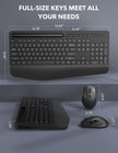 Wireless Keyboard and Mouse Combo - Full-Sized Ergonomic Keyboard with Wrist Rest, Phone Holder, Silent 2.4GHz Cordless Keyboard Mouse for Computer, Laptop, PC, Mac, Windows (Black, 1 Pack) 🍁 All In One Marketplace Canada