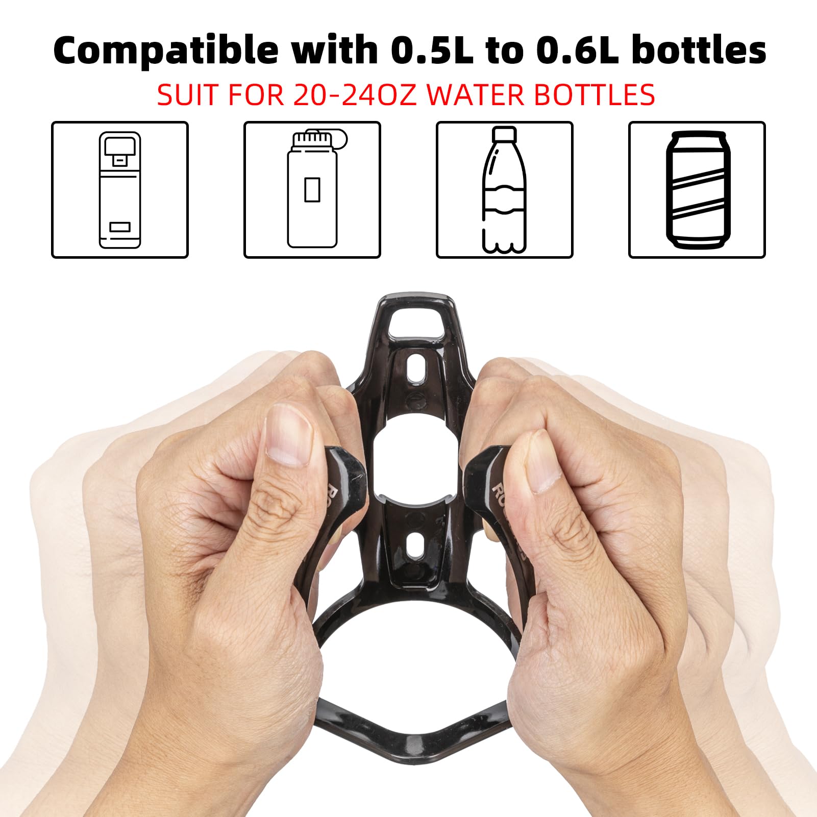 ROCKBROS Bike Water Bottle Holder Ultra-Light Bicycle Bottle Cages with Screws Tool, Universal Bike Cup Holder for Road MTB Mountain Bikes Cycling Accessories（2 Pack） 🍁 All In One Marketplace Canada