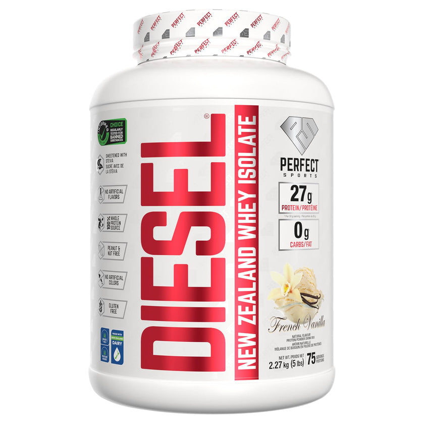 DIESEL 100% New Zealand Whey Isolate, Grass-Fed & Pasture Raised - French Vanilla 5lb 🍁 All In One Marketplace Canada