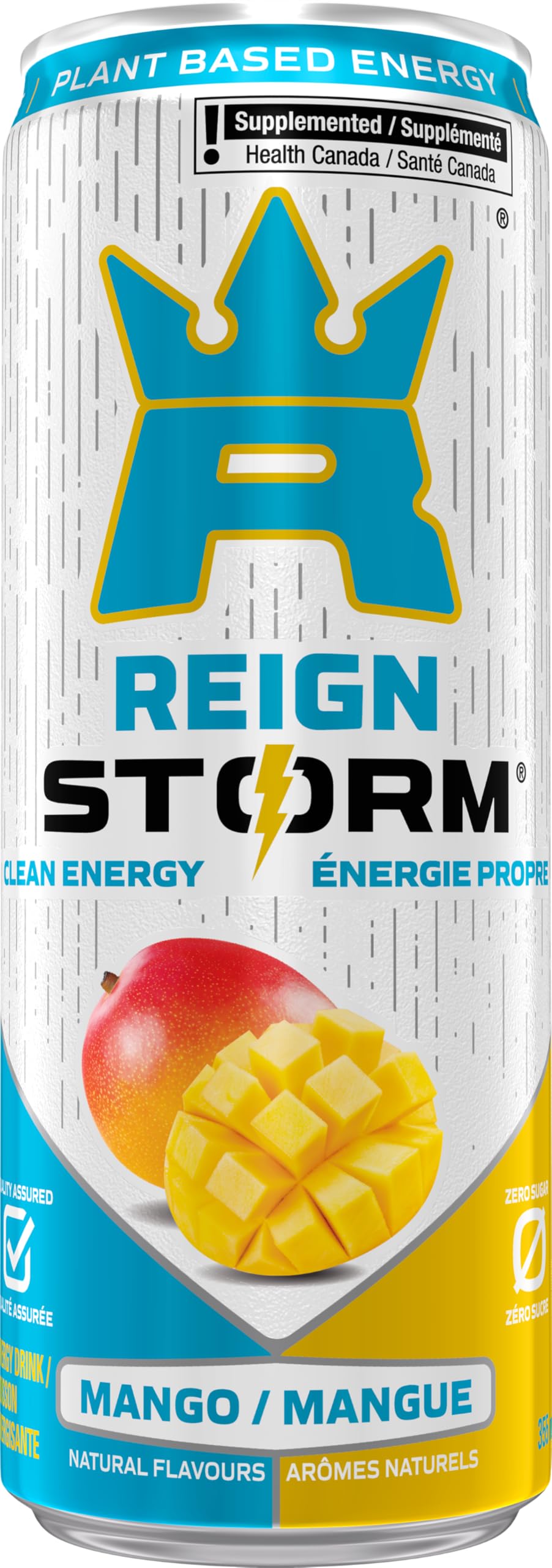 Reign Storm, Mango, 355mL (12 Pack) – Clean Energy Drink, Zero Sugar, Plant-Based, Vegan 🍁 All In One Marketplace Canada
