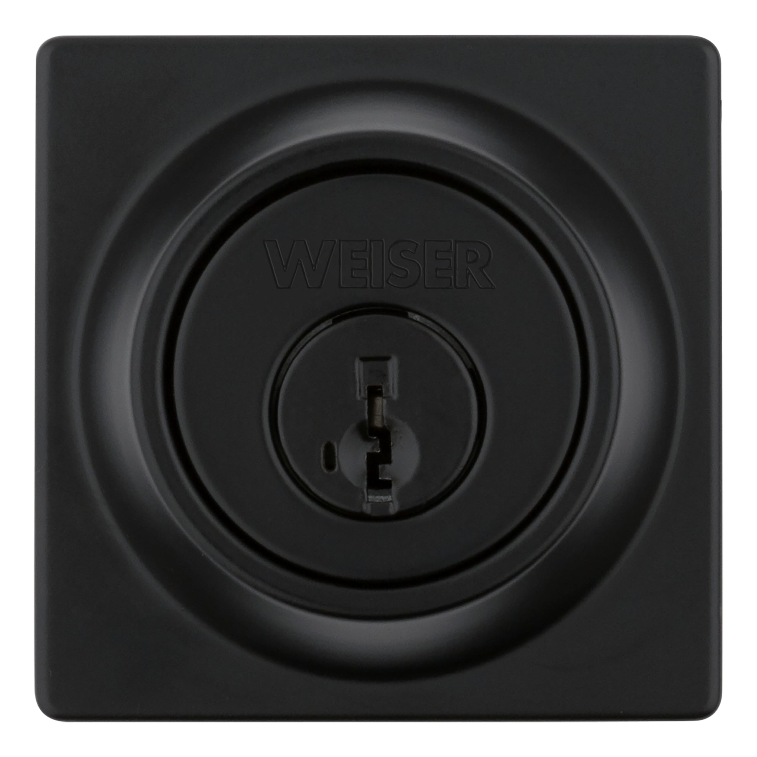 Weiser Elements Matte Black Square Deadbolt Lock, ANSI/BHMA Grade 3 Certified Front Door Lock, Kick Proof, Bump Proof & Anti-theft Exterior Door Lock with Key, Traditional Door Locks for Entry Door 🍁 All In One Marketplace Canada