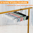 Lamitocs Pants Hangers with Clips, Skirt Hangers, 360 ° Swivel Hooks Space Saving Hangers for Pants, Skirts, Clothes, Jeans (10Pack,Black) 🍁 All In One Marketplace Canada