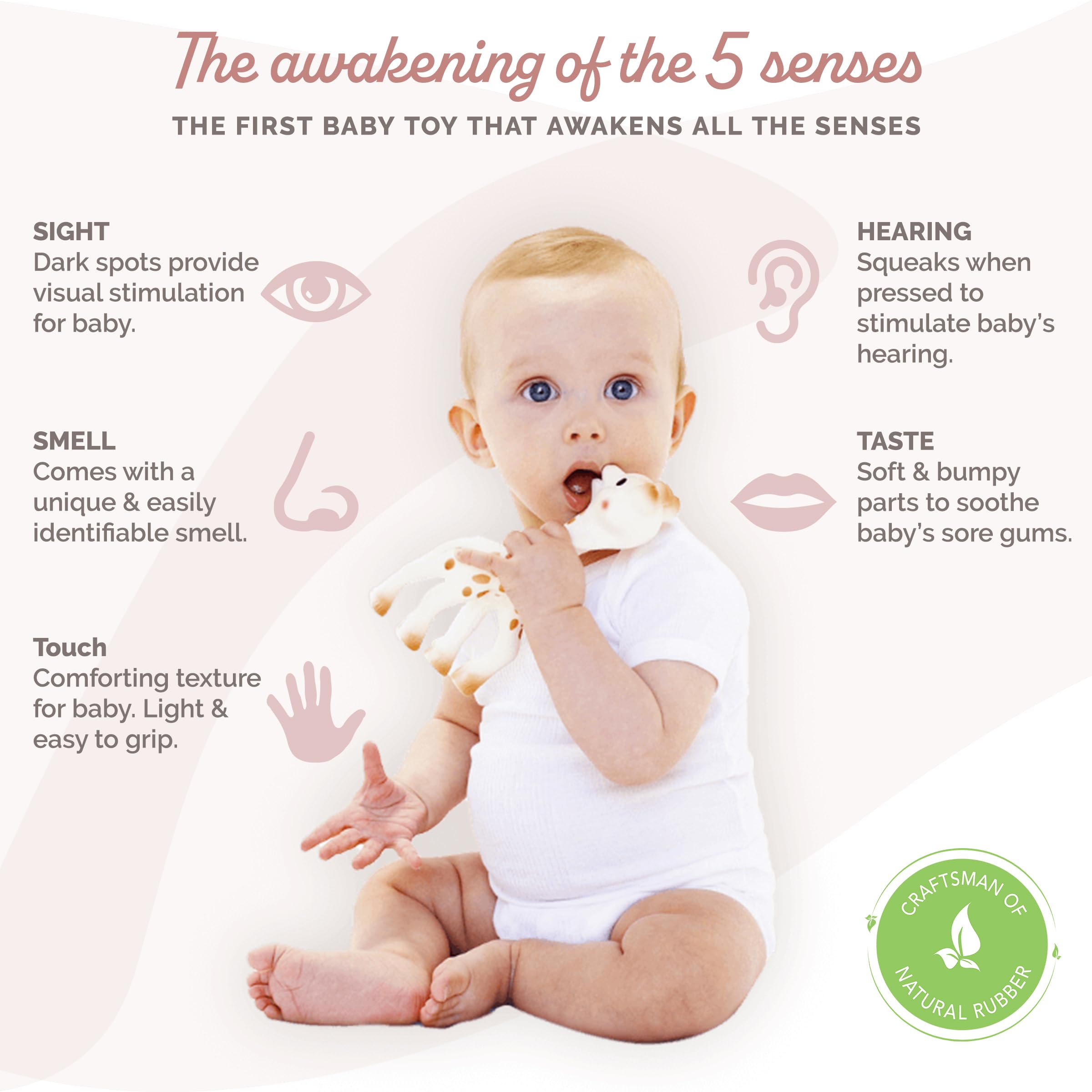 Vulli Sophie The Giraffe Teether, Brown/White 🍁 All In One Marketplace Canada