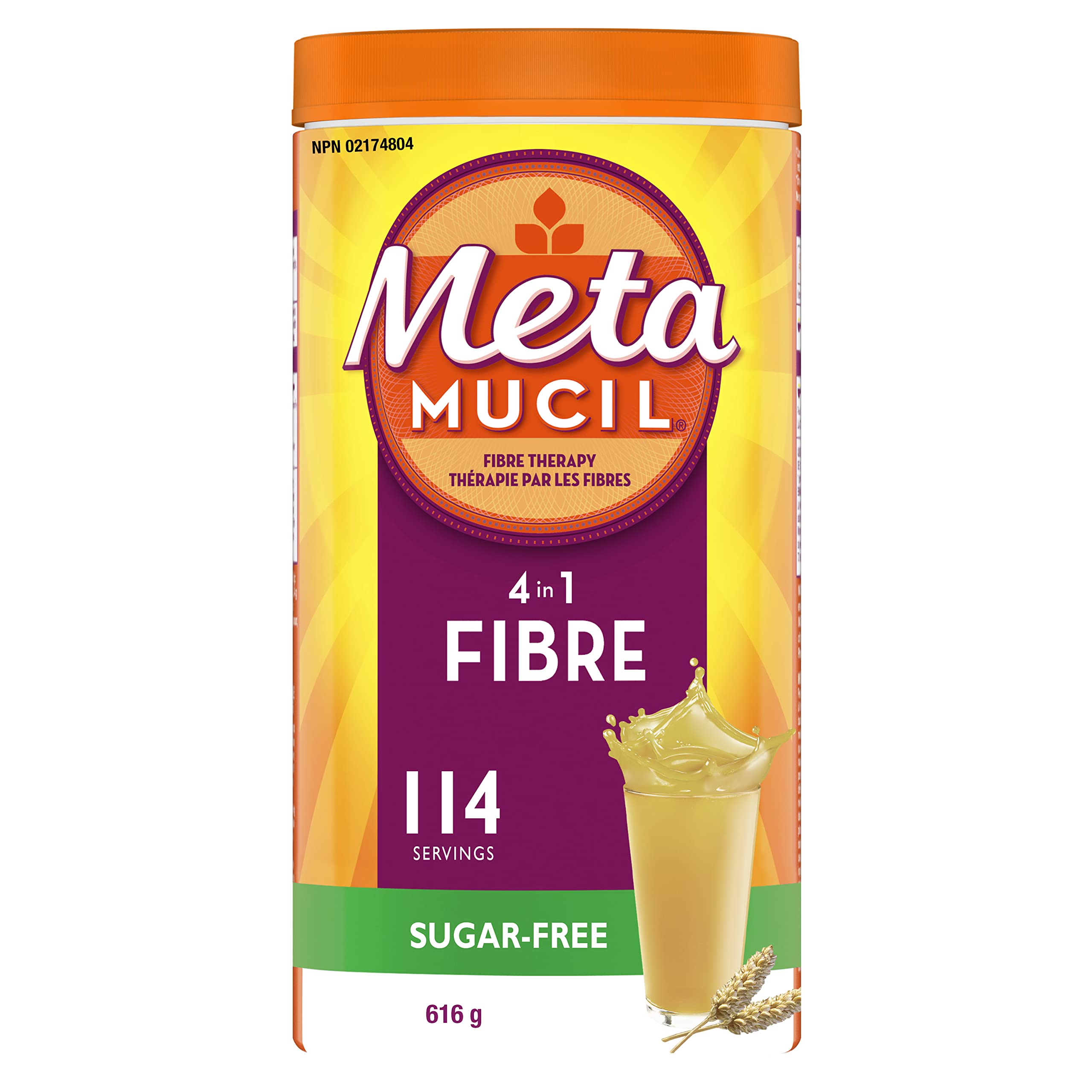 Metamucil, Daily Psyllium Husk Powder Supplement, Sugar-Free, 4-in-1 Fibre for Digestive Health, Unflavoured Smooth Flavored Drink, 114 Servings 🍁 All In One Marketplace Canada