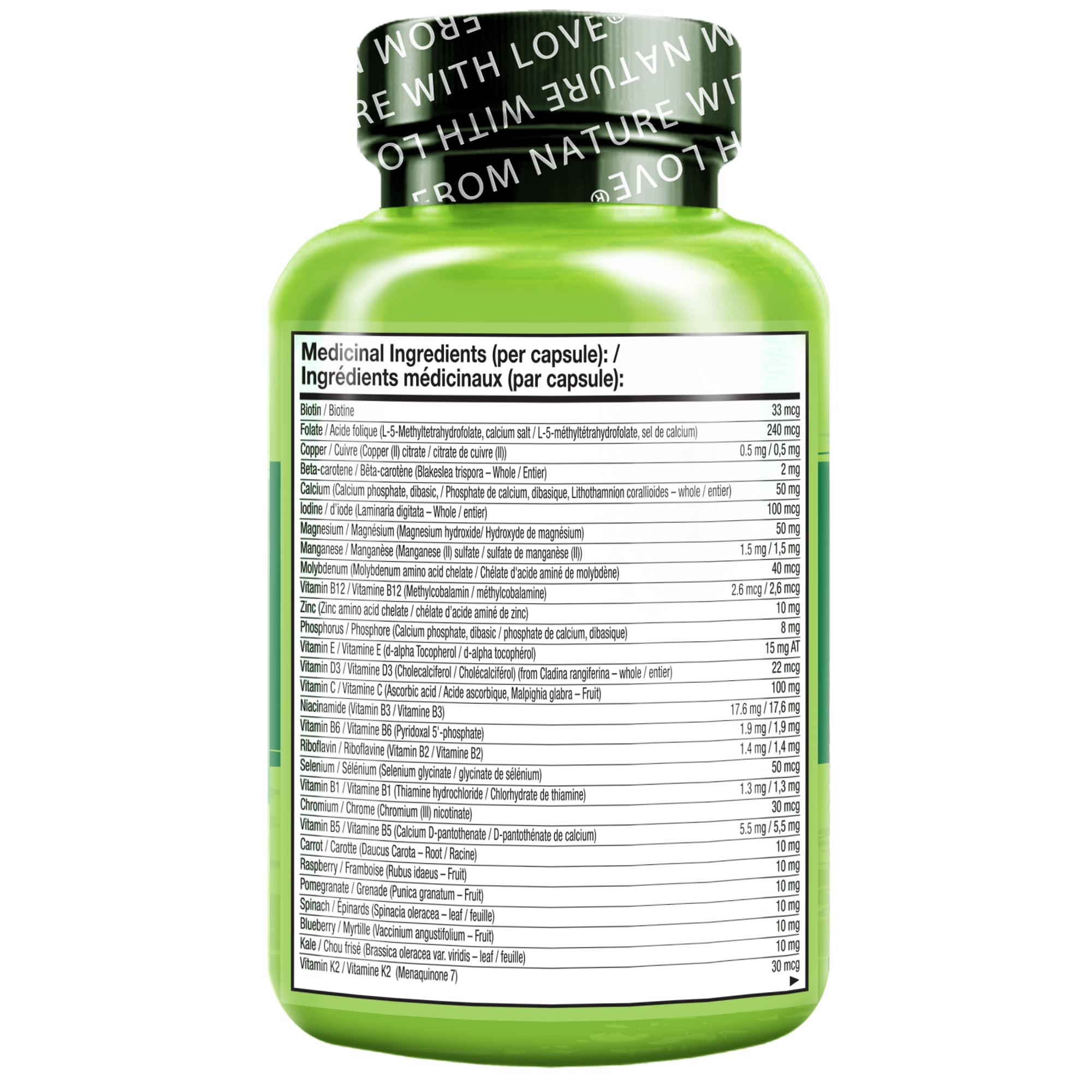 NATURELO Mens Multivitamins - One Daily Multivitamin for Men with Vitamins, Minerals & Organic Whole Foods, Boost Energy & Health, Non-GMO, 120 Vegetarian Capsules 🍁 All In One Marketplace Canada