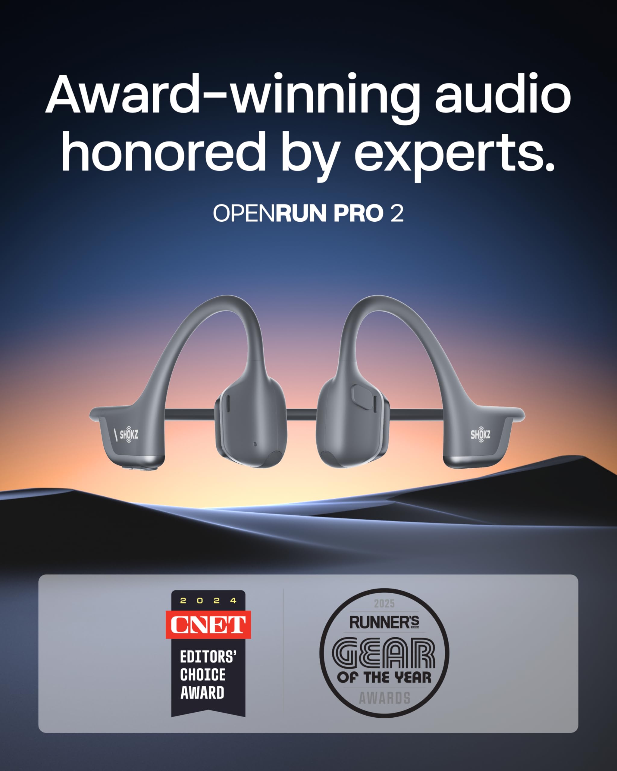 SHOKZ OpenRun Pro 2-Bone Conduction Headphones,Open-Ear Bluetooth Wireless Sport Earphones for Running,Workouts-Sweat Resistant,Comfortable Fit-Deep Bass,Smart Mic,Reflective Strip,Mini,Black 🍁 All In One Marketplace Canada